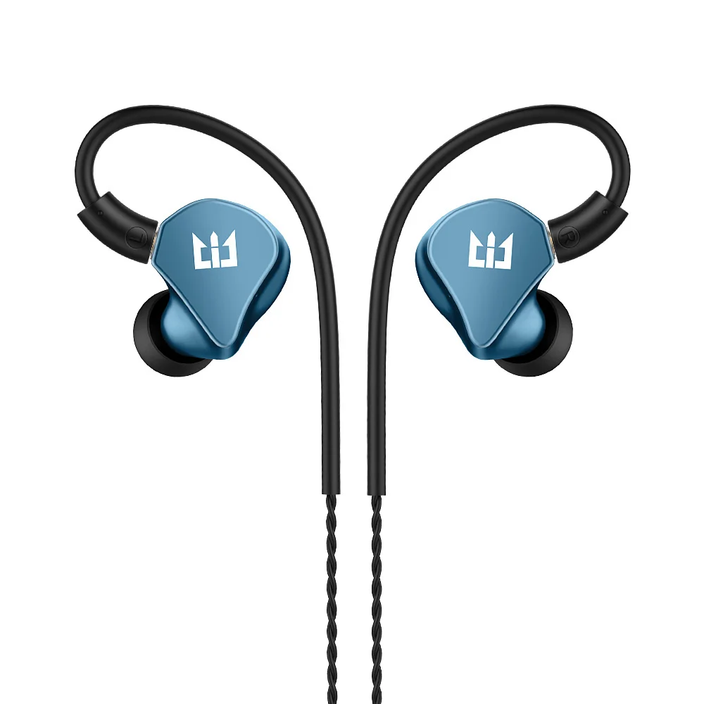 TRII4B Три I4 в ухо проводные наушники 1BA+ 1DD гибридные наушники HIFI бас вкладыши DJ Металл Auricolare гарнитура с Mmcx кабель для телефона - Цвет: TRII4B