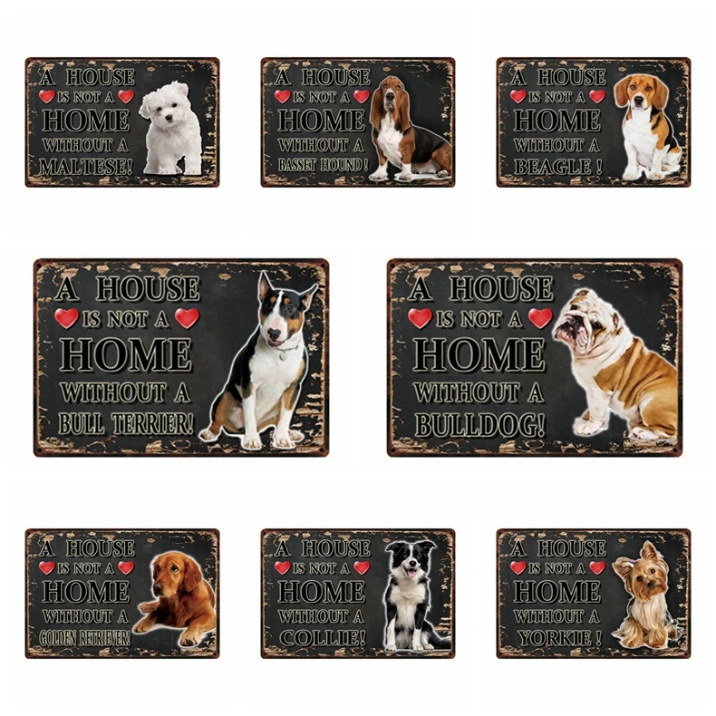 

[ Mike86 ] Custom Pets Dogs Pit Bull Chihuahua Tin Sign Sticker Poster Home Decor Bar Wall Art Painting 20*30 CM Size DD-13