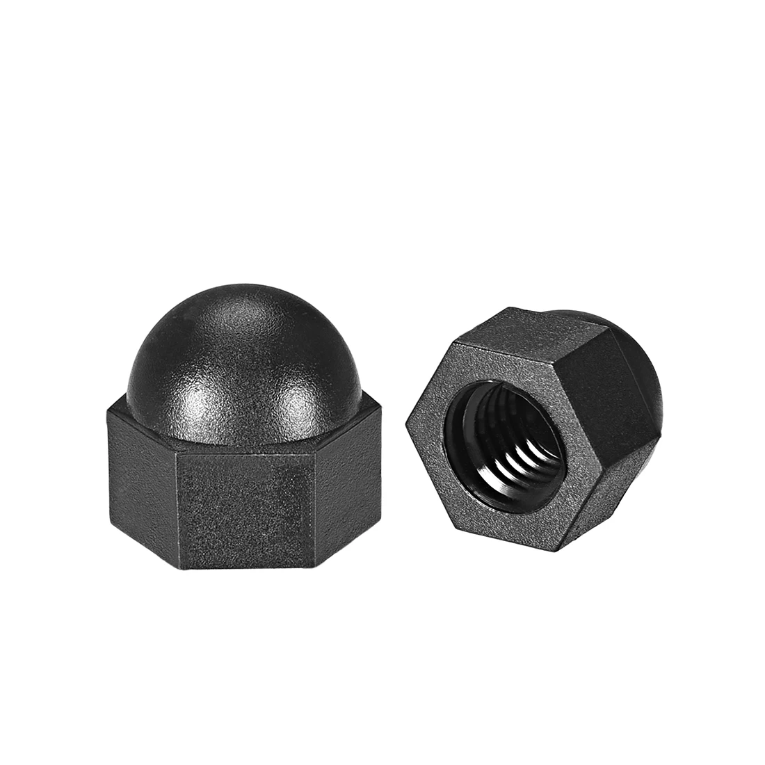 

uxcell Cap Nut, Hex Acorn Dome Head Nuts for Screws Bolts Nylon 10 Pcs M8 Black