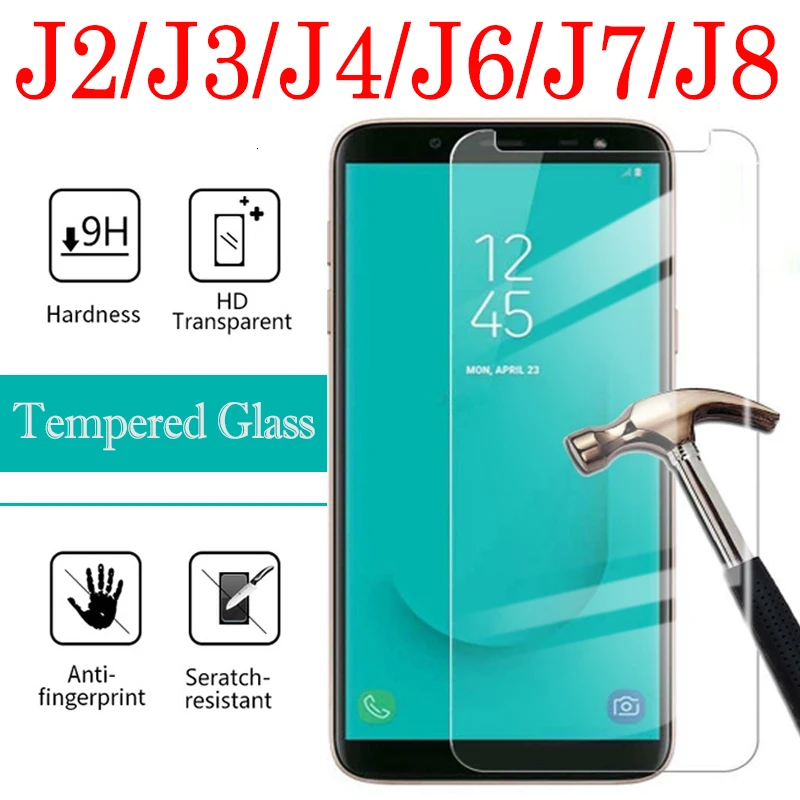 50 шт 2.5D Закаленное стекло для samsung Galaxy J2 J4 J6 J4 J6 J7 J8 Plus J2 Pro Защитная пленка для экрана
