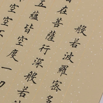 

Ouyang Xun Regular Script Calligraphy Practice Heart Sutra Calligraphy Copybook Brush for Beginners Pastel Half Ripe Rice Paper