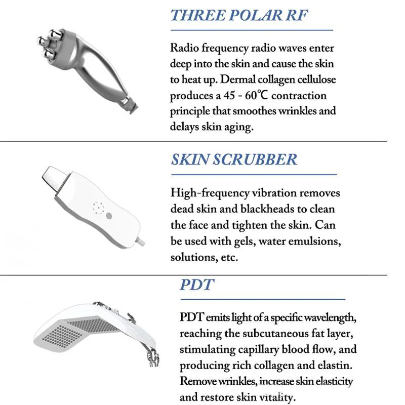  9 IN 1 Skin Rejuvenation Seven LED Treatments Facial Cleansing Deep hydration improve skin quality  - 4000404445990