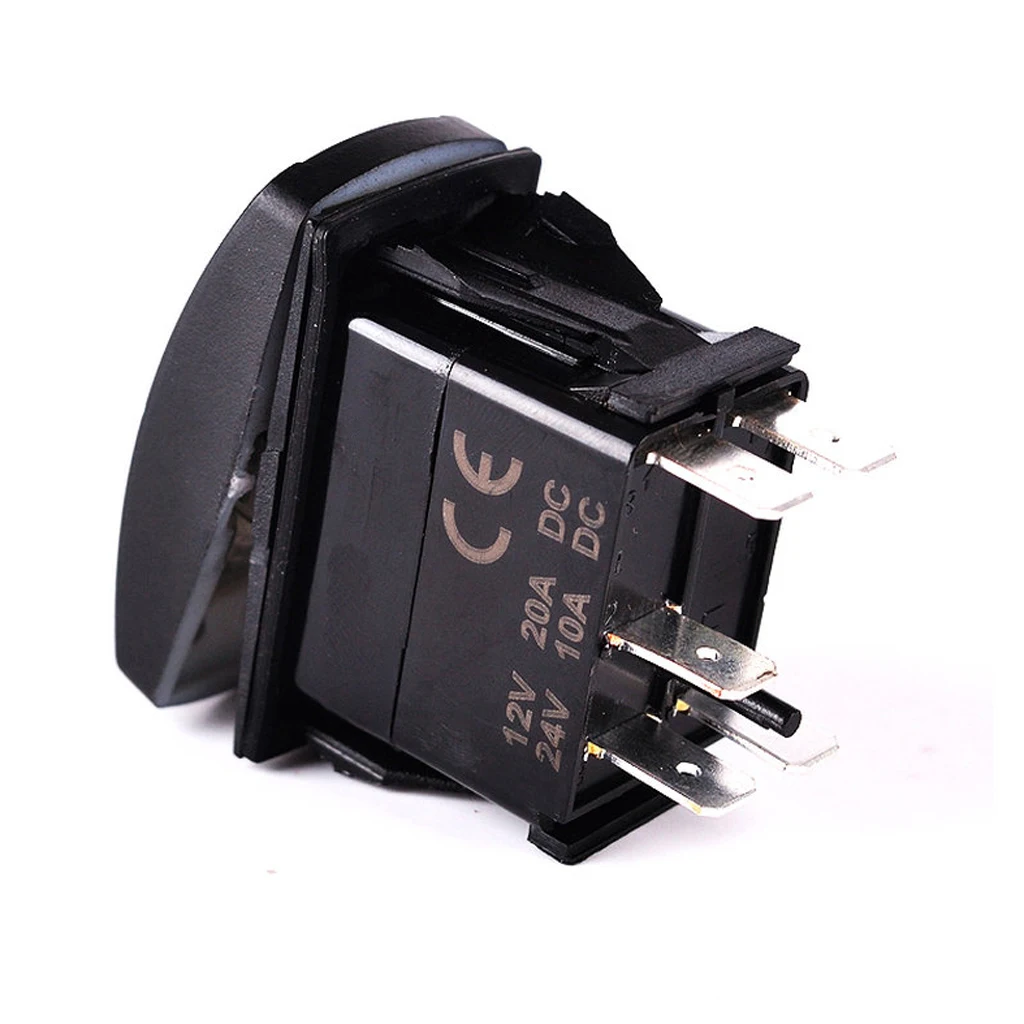 LED Light Bar Rocker Switch Blue Light ON-OFF for 12V/24V Vehicles