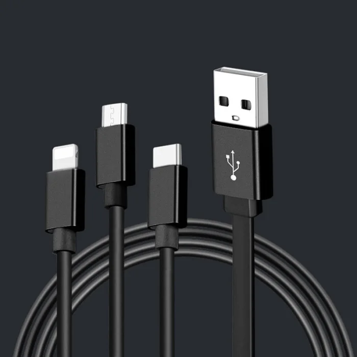 Мультизарядный кабель Шнур 3 в 1 type C Micro USB выдвижной для мобильного телефона LHB99