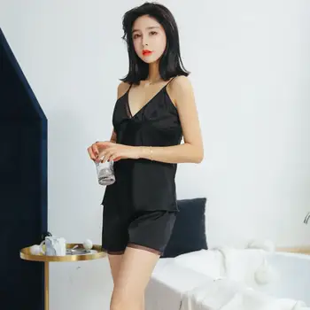 

Sexy Pyjamas Women 2 Piece Set Lingerie Nightwear 2020 New Spring pijama Short Sleepwear Set pijama mujer пижама женская