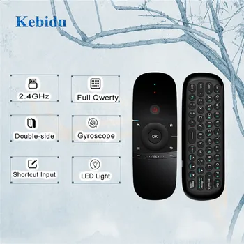 

2.4G Fly Air Mouse Raspberry W1 Wireless Keyboard Remote Control Keyboard For Android Smart Tv Box Russian English Version