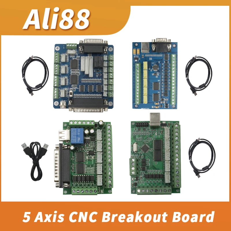 

1pcs cnc 5 Axis MACH3 Breakout Board With Optical Coupler For NAME 23 34 Stepper Motor drive controller Engraving machine