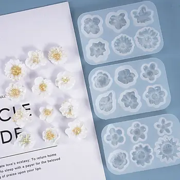 

Resin Crystal Epoxy Mold Small Flowers Decorations Casting Silicone Mould DIY Crafts Jewelry Making Tools
