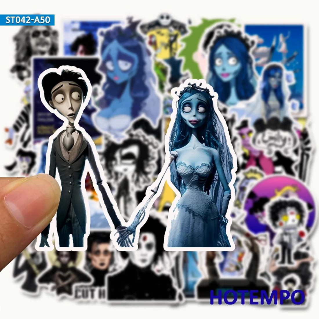 50 шт. Tim Burton классический фильм граффити Стикеры для DIY мобильный телефон ноутбук чемодан скейтборд наклейка s