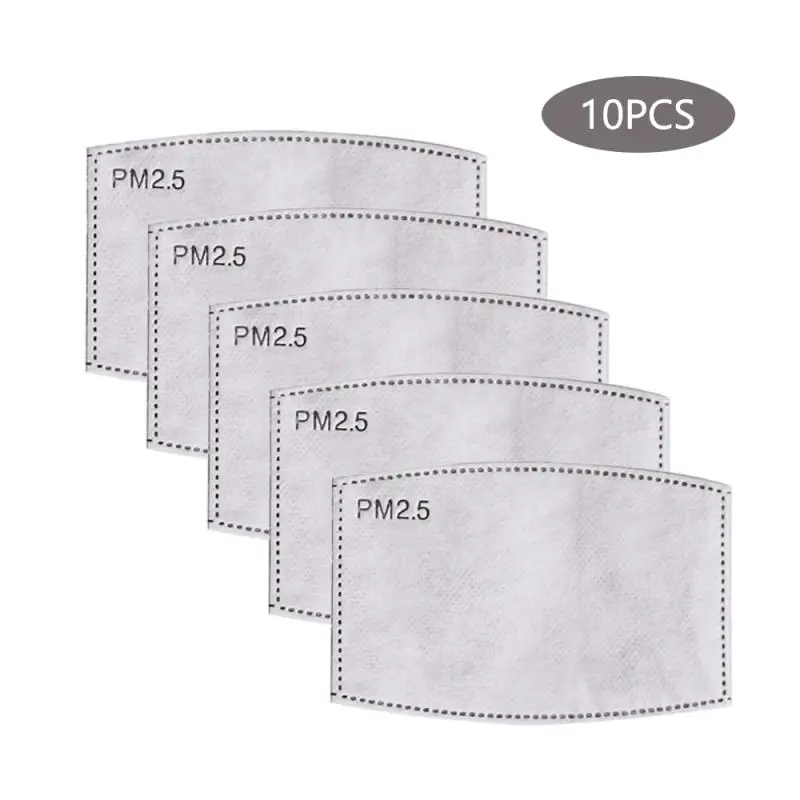 

3 Layer nCoV PM2.5 Activated Carbon Filter Insert Protective Filter Media Insert for mouth Mask anti dust-Proof mask