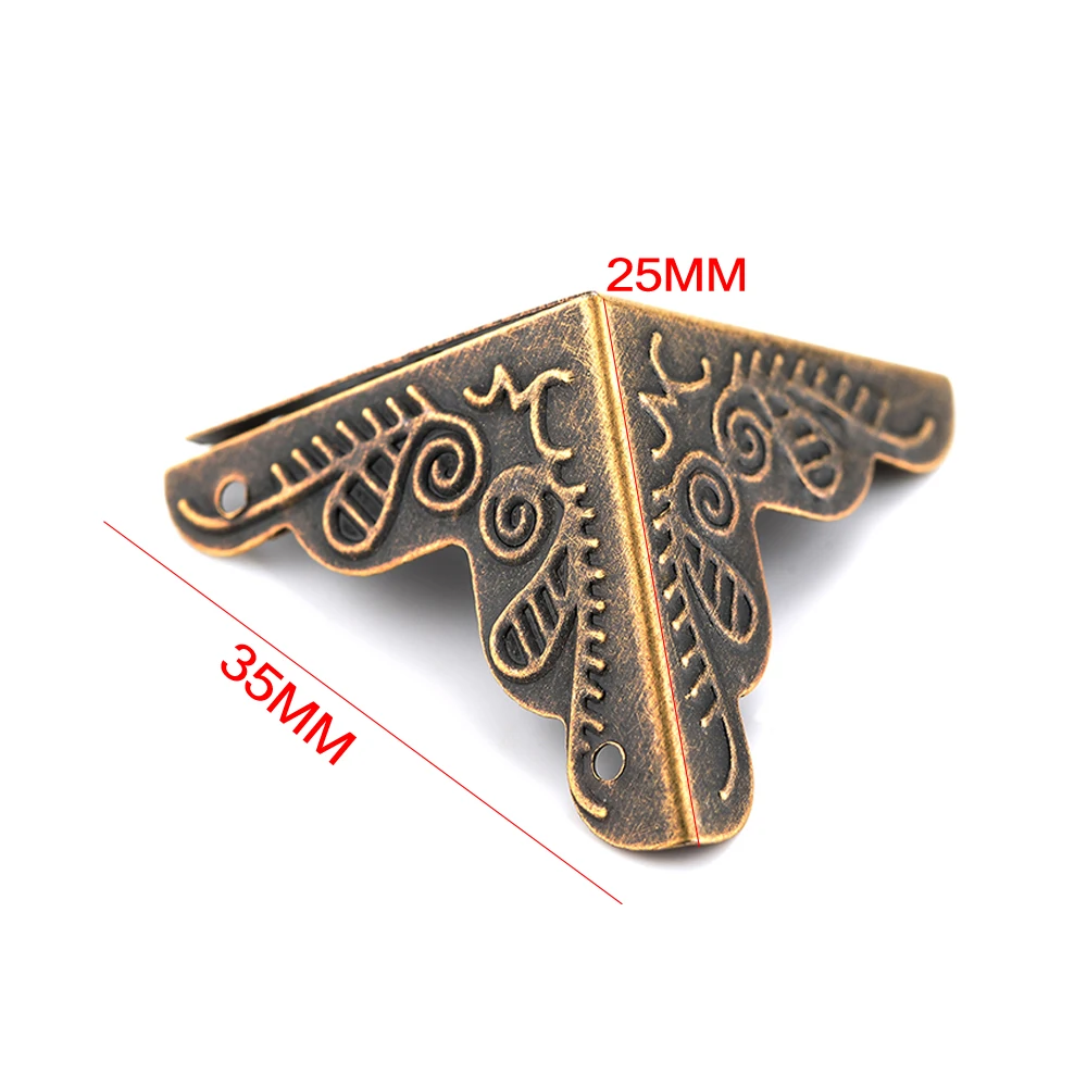 10 шт. чемодан в стиле ретро Чехол Коробка угловые кронштейны для домашней мебели Декор Защита Мебель Металлические изделия и декор кронштейн