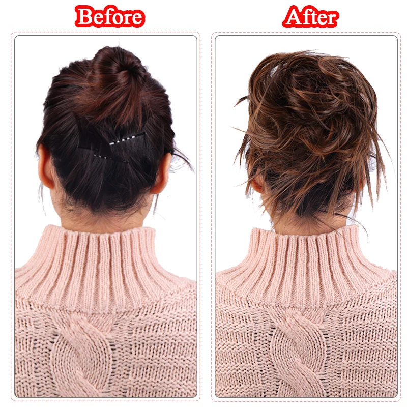 AILIADE спутанные волосы для пучка волос пончик шиньон синтетические наращивания