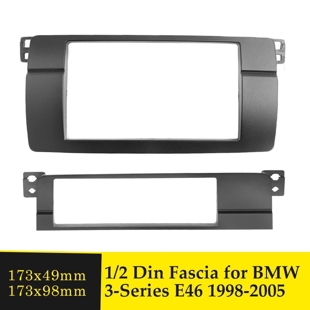 Double Din Car Radio Fascia One DVD GPS Stereo Panel Dash Mount Trim Kit Surround Frame Bezel For BMW 3 Series E46 1998-2005 | Автомобили
