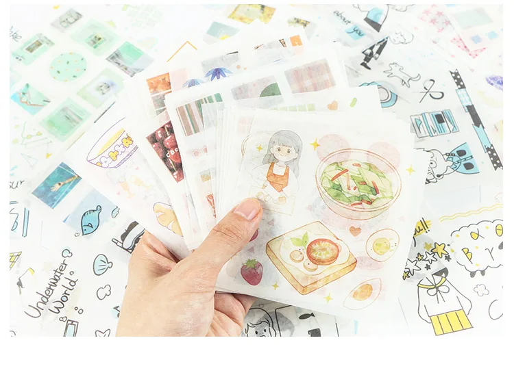 10 компл./лот Kawaii канцелярские наклейки с рисунком Ins соль дневник декоративные Мобильный наклейки Скрапбукинг ручные поделки наклейки