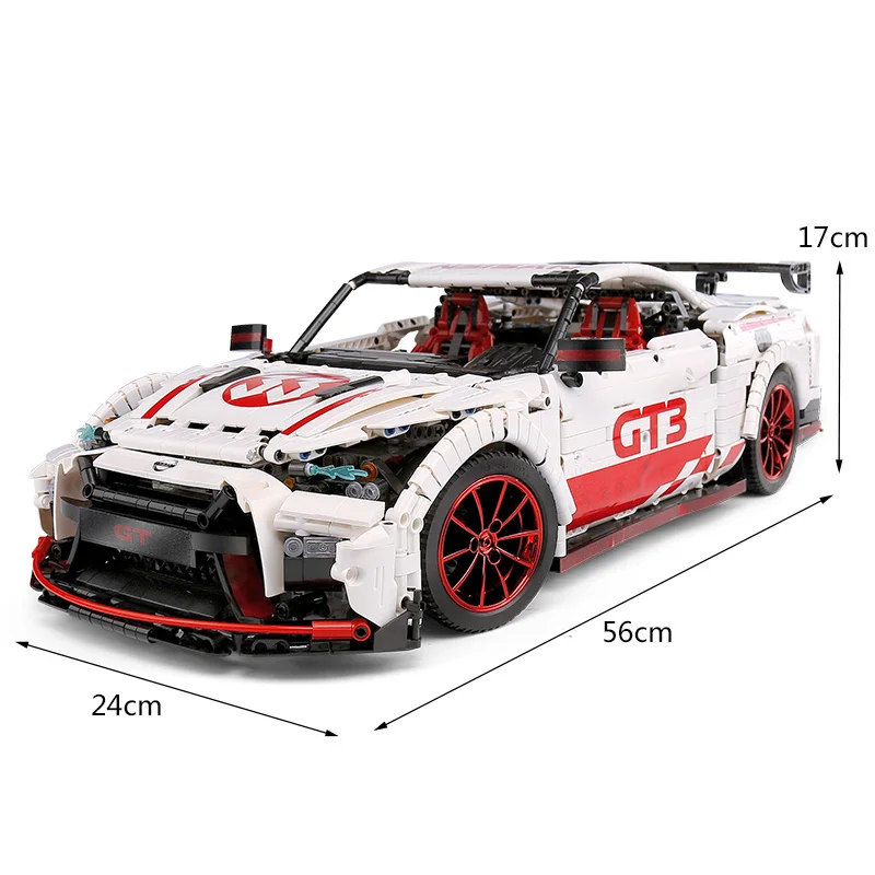 DHL MOC Technic игрушечные машинки Nismo Nissan GTR GT3 скоростной гоночный спортивный автомобиль набор машинки строительные блоки кирпичи модель игрушки 25326