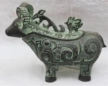 

Copper Satue Collectibles Fine copper statue of Chinese fortune sheep Rare