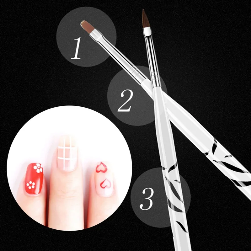 8 видов стилей Набор щеточек для ногтей Zebra Liner Draw УФ-гель, Акриловый Лак Кисть для дизайна ногтей ручка для рисования Типсы для маникюра наборы инструментов