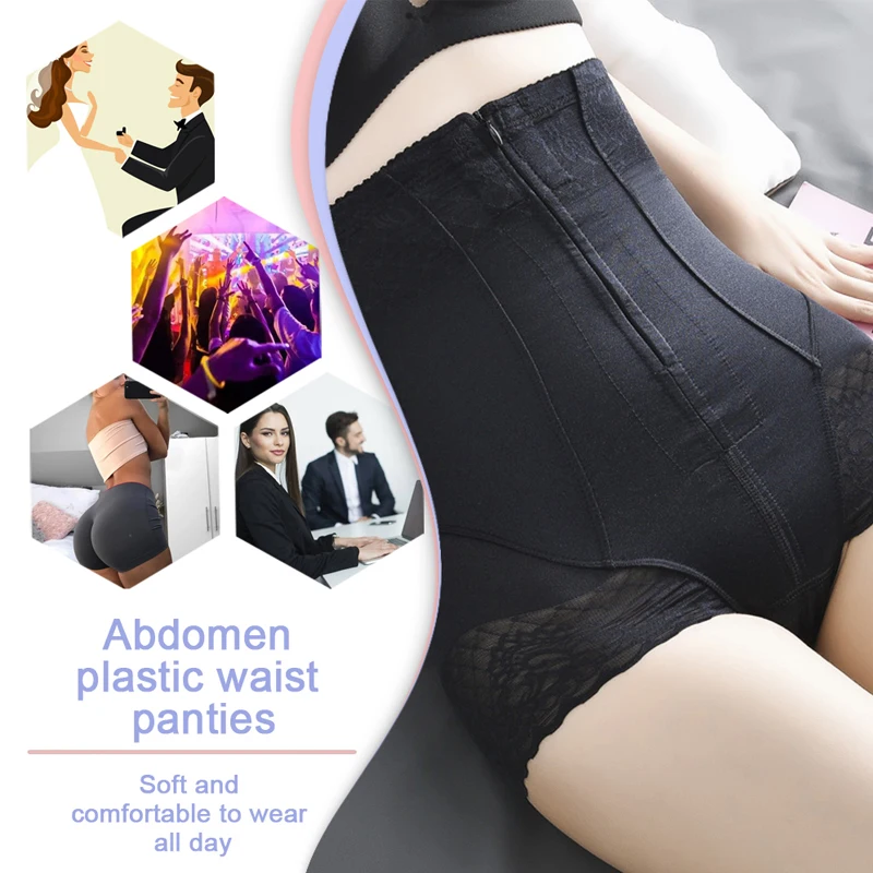 NINGMI Tummy Control Panties Women High Waist Shaper Slimming Underwear Body Shaper Butt Lifter Slim Postpartum Body Shapewear