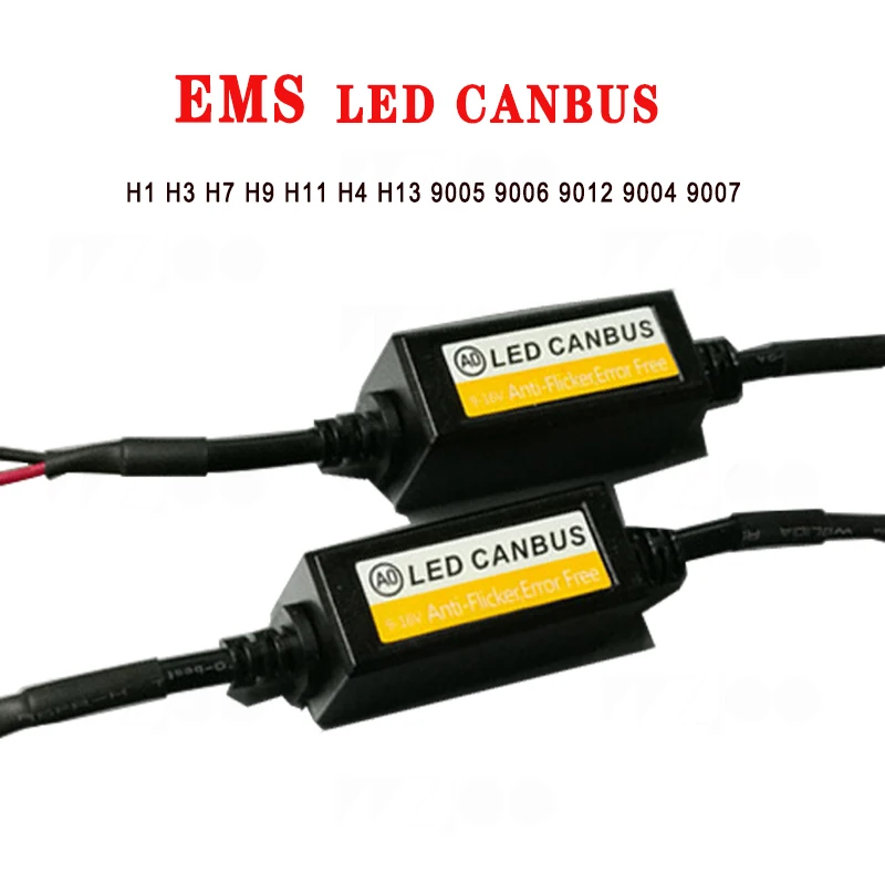 2 шт. H1 H3 H4 H7 светодиодный фар Canbus монтажный комплект 9005 9006 H9 H11 9004 компьютер Предупреждение ошибки ЕМС резистор компенсатор декодер