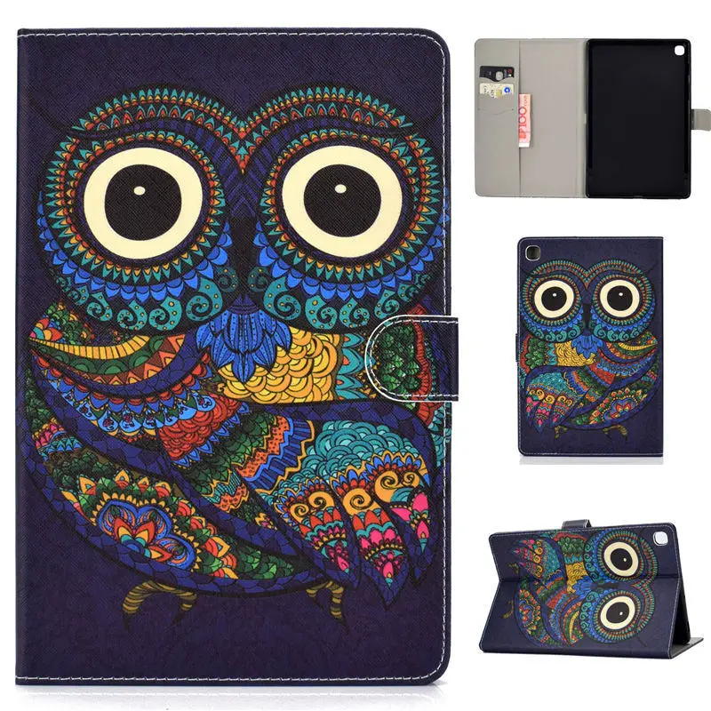 Чехол для Samsung Galaxy Tab S5e 10,5 T720 SM-T720 SM-T725 Smart Cover Funda с мультяшным животным узором чехол-подставка+ подарок - Цвет: N006