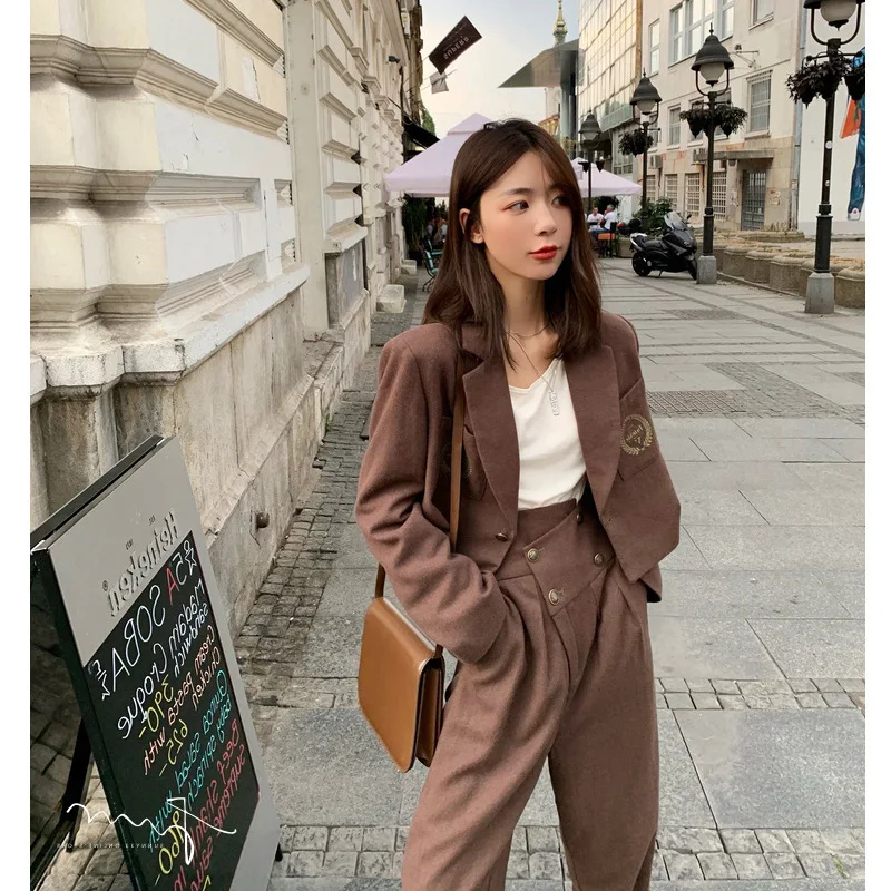 

Agent Online Celebrity Badge Thin Suit WOMEN'S Suit Goddess Korean-style Elegant Fashion Western Style Graceful Coat