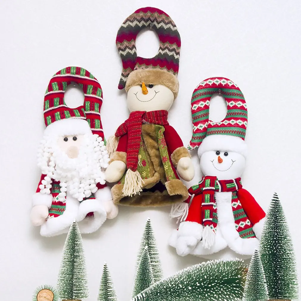 Christmas decorations Santa Claus plush pendant Christmas tree creative pendant doll Christmas decorationSnowman