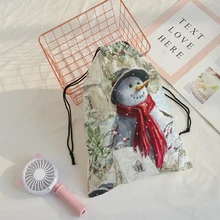 Веселый Рождественский Рисунок в подарок карман путешествия сумка Mochila Для мужчин тренажерный зал мешок на завязках сумка Поддержка индивидуальный подарок bages