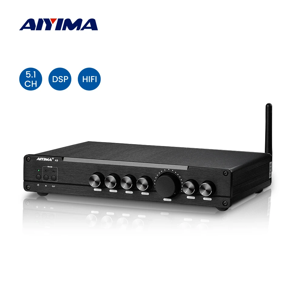 AIYIMA аудио A9 HIFI сабвуфер усилитель 100 Вт 5 1 объемный звук коаксиальный OPT домашний