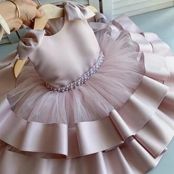 Robe de princesse pour filles de 1 an, duveteuse, Tutu de baptême, mariage, pour nouveau né, 2e anniversaire, 2022 