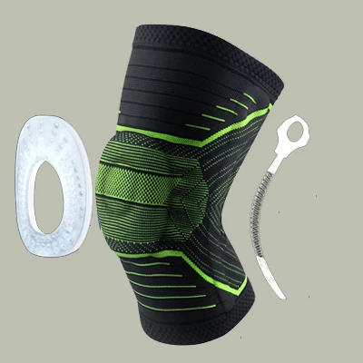 HX53 green 1 шт. спортивные баскетбольные наколенники для бега защищающие тканевые наколенники весенние Силиконовые Мягкие защитные компрессионные наколенники - Color: HX53 green
