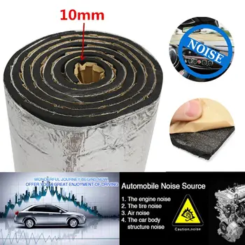 

10mm Car Sound Deadener Mat Noise bonnet Insulation Deadening for Hood Engine Firewall Heat Material Aluminum Foam Sticker 4MX1M