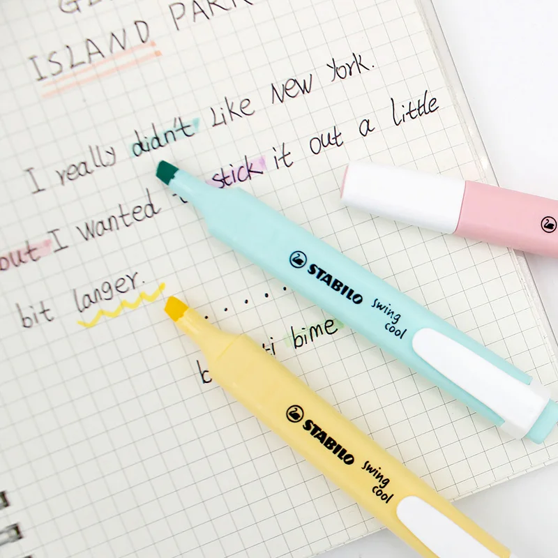 STABILO Swing Cool Highlighters Pastel Colors Text Markers 1mm/4mm