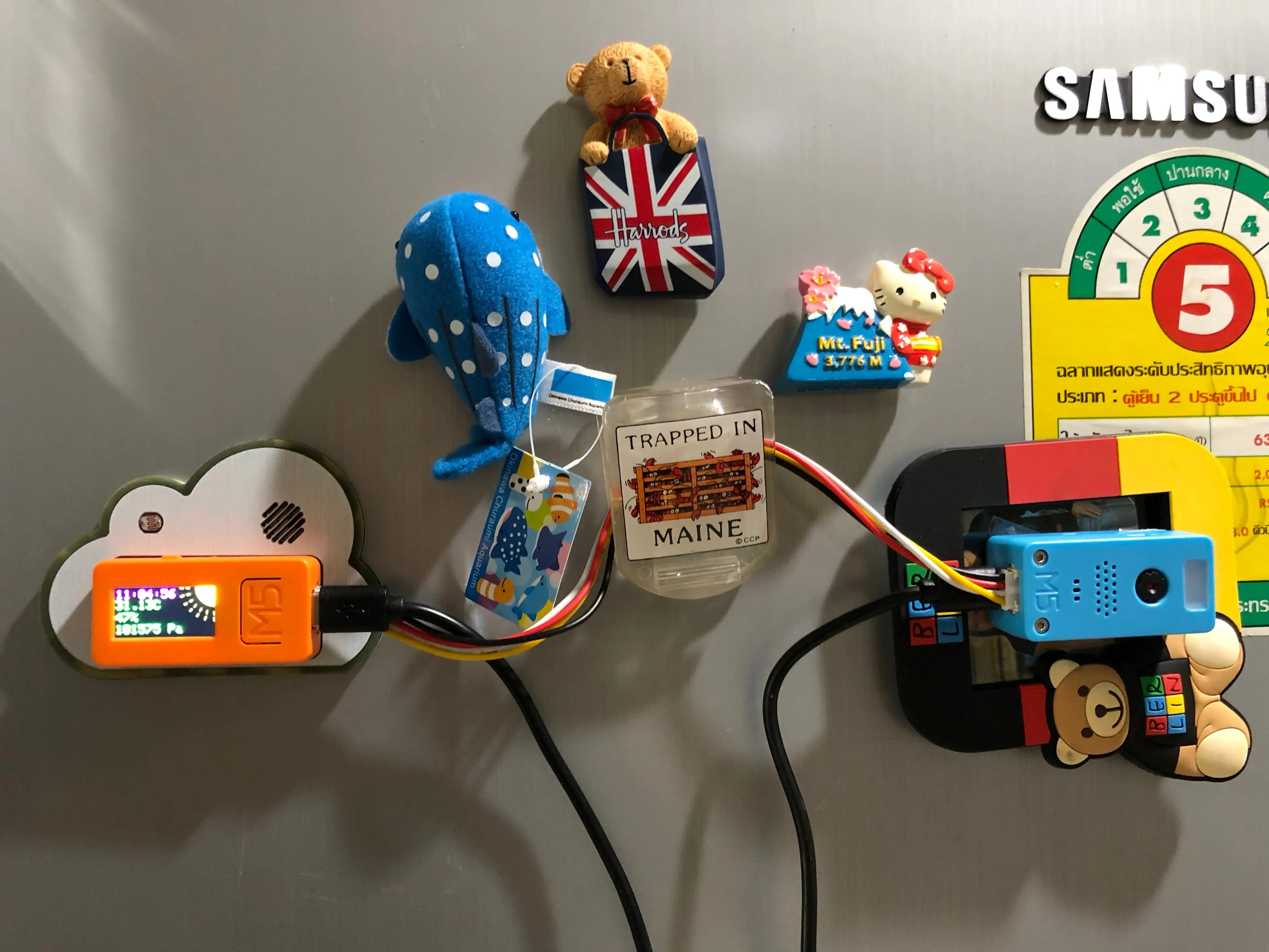 Line Fridge Thief with M5StickV & M5StickC & YUN hat