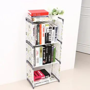 

1pc Storage Shelf Simple 4-Layer Bookself For Home Room Office DIY Shelf Simple Locker Wardrobe Shelf Cabinet Book Shelf