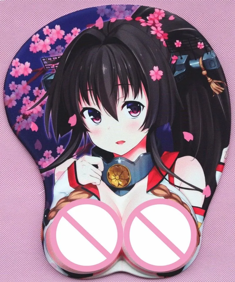 Мягкий коврик для запястья Kantai коллекции 3D! Коврик для мыши косплей реквизит сексуальные коврики 2WAY ткань