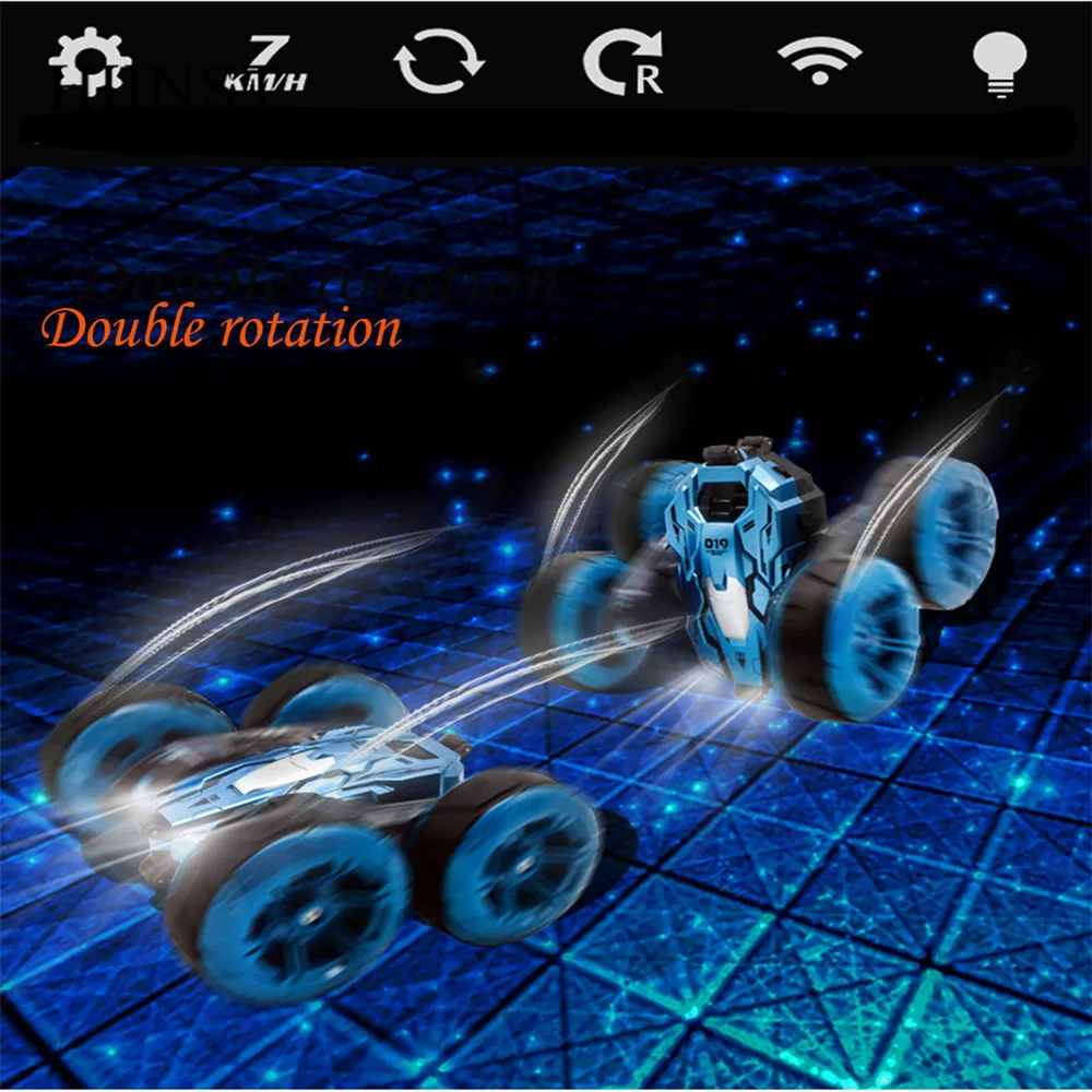 HIINST Toys RC автомобиль трюк Дрифт багги автомобиль 2,4G интеллектуальный пульт дистанционного управления 360 градусов вращение отскок рулон автомобиля светящиеся игрушки