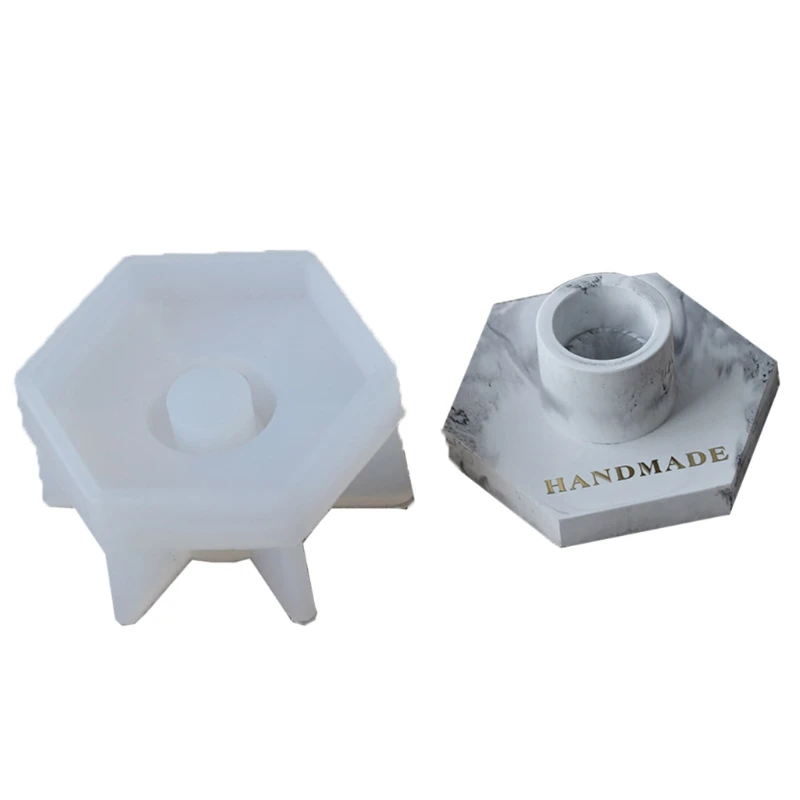 

Concrete Candlestick Epoxy Resin Molds Cement Candle Holder Silicone Mold Tools