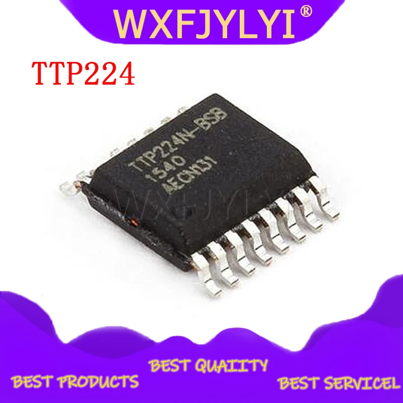 10 шт./лот 4 ключа сенсорного IC TTP224-BSB TTP224 p SSOP16 новый оригинальный | Электронные