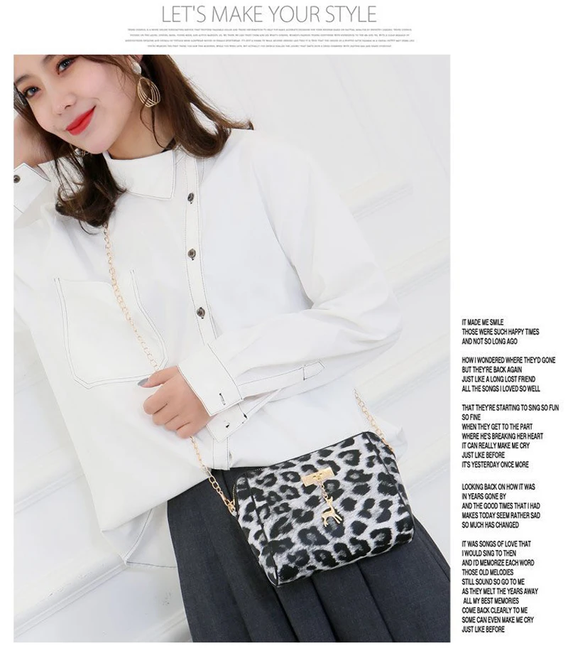 Small Cross Over Body Bag Ladies Shoulder Handbag Purse Women Messenger Satchel Fashion PU Waterproof Leopard Travel Crossbody