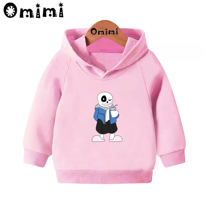 Skull Brother Undertale Sans/свитшоты; детские толстовки с капюшоном; крутой пуловер для малышей; топы для девочек и мальчиков; осенняя одежда; KMT2405
