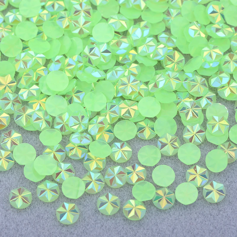 Vibrant Blossom Resin Nail Rhinestones - 500pcs 5mm Jelly AB Crystal Flatback Embellishments