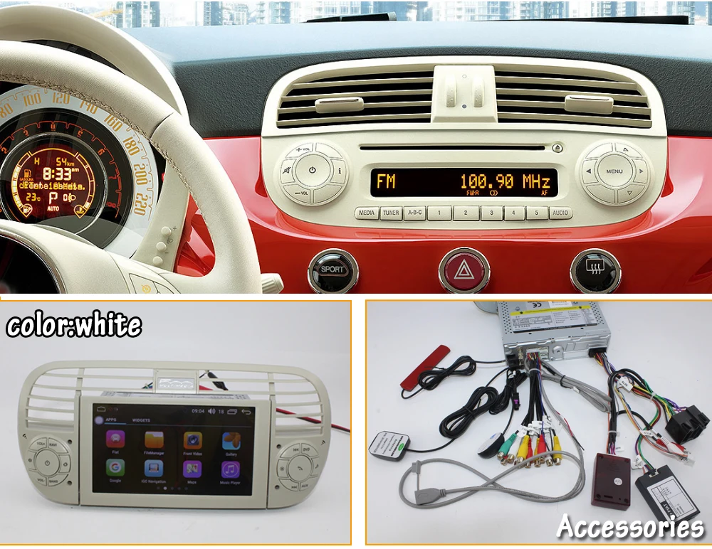Liislee Android для Fiat 500 для Abarth 2007~ стерео Carplay радио gps-навигатор экран мультимедийная система DVD плеер
