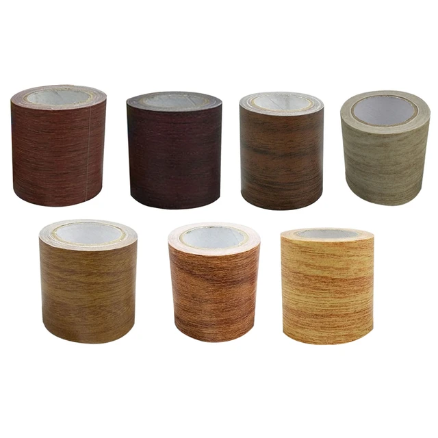 5.7/8CM Wood Grain Tape Furniture Renovation Repair Duct Tape Skirting Line  Floor Self-adhesive DIY Covering Scratches Cabinets - AliExpress