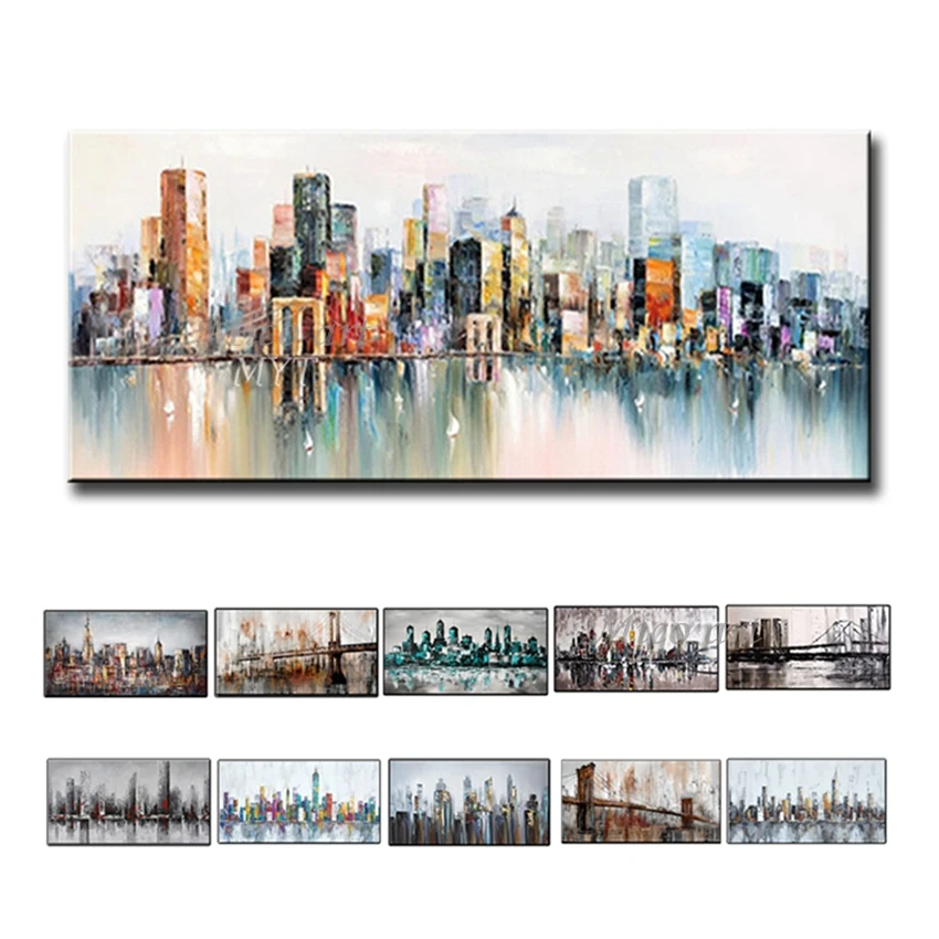 A Lot Of Tree Hand Painted Oil Paintings on Canvas Abstract Painting Wall Picture for Living Room Home Decor Art No Framed | Дом и сад
