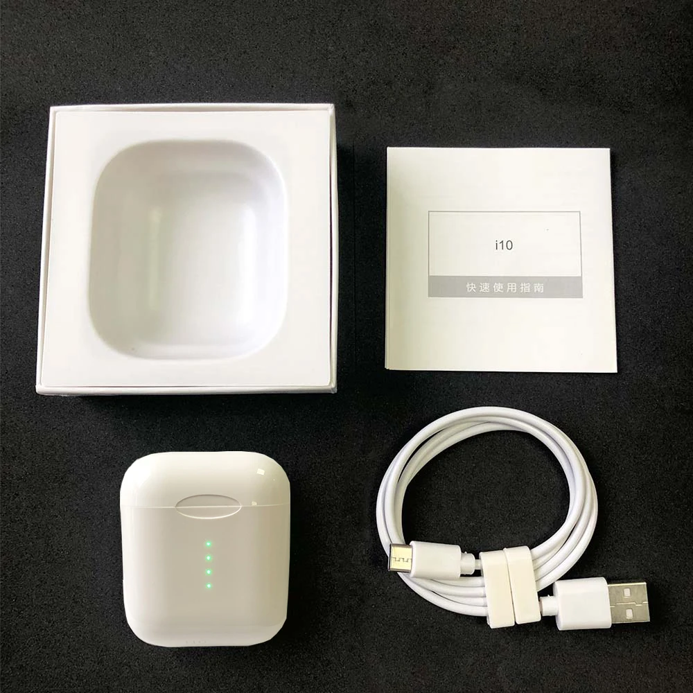 i10 TWS Bluetooth наушники беспроводные Bluetooth 5,0 наушники Сенсорное управление для Android IOS PK i500 i200 i100 i60 i30 TWS - Цвет: standard i10