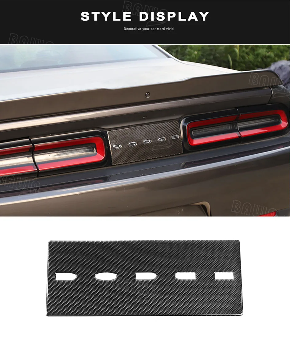BAWA автомобиля углеродного волокна интерьерная наклейка для Dodge Challenger+ межкомнатный дверной переключатель подлокотник SeatDecoration стикер s
