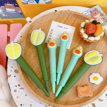 

Cute Avocado Shape Decompression Pen Creative Durian Shapes Toy Gel Pen Lovely Gift Stationery