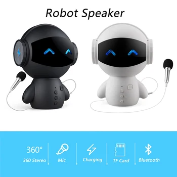 

Bluetooth Wireless Cartoon Robot Portable Mini Bluetooth Speakers Stereo Music Player Receive wireless speaker Charging Phone