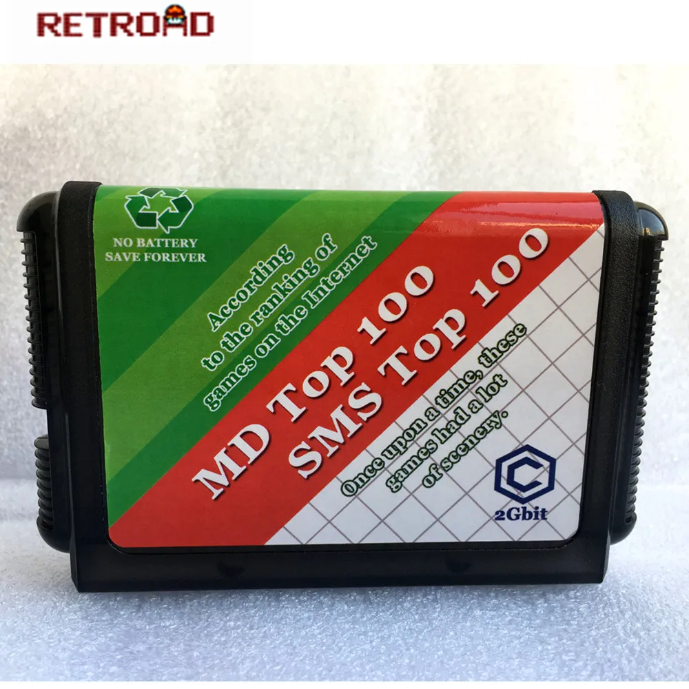 Лидер продаж игровая карта 2G 200 в 1 для видеоигровой консоли Sega Genesis 100 лучших игр MD