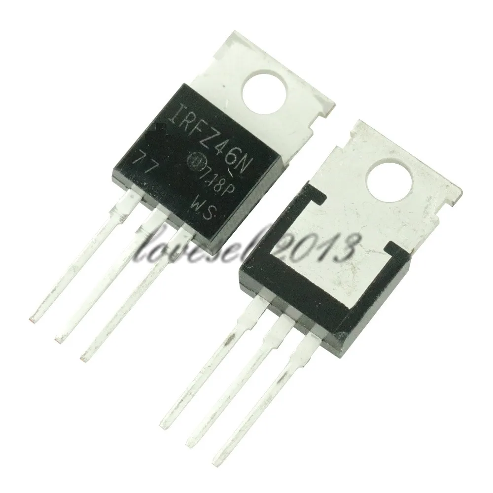 

5 шт., транзистор IRFZ46 IRFZ46N TO-220 N-Channel 53A 55v, новинка